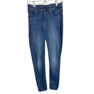 Levi Strauss Co Womens Blue Denim‎ High Waisted Skinny Jeans Size 29X30